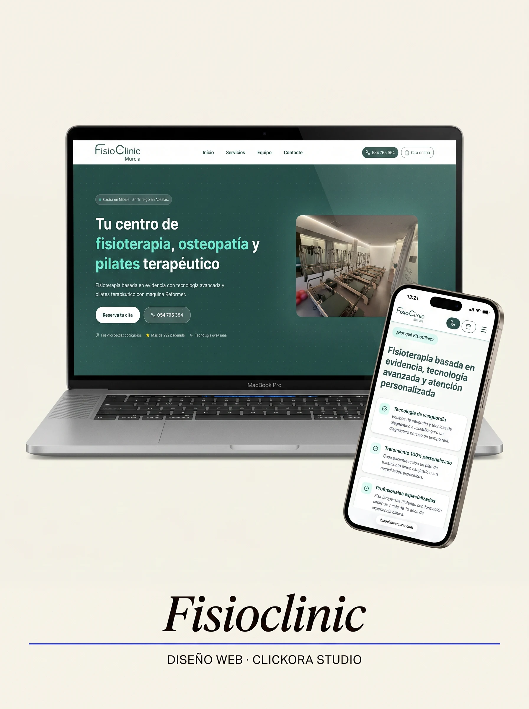 Render del proyecto FisioClinic Murcia